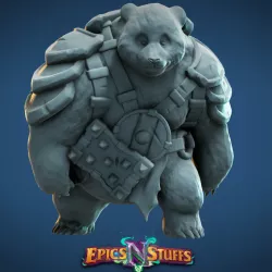 $3.49Armoured Bear Miniature - pre-supported