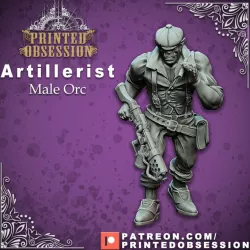 $3.50Artificer - Artillerist - Male Orc - 32mm - D&D miniature