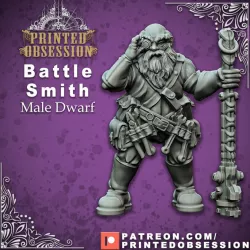 $3.50Battle Smith - Artificer- Male Dwarf - 32mm - D&D