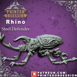 $3.50Rhino Beetle - Steel defender - Artificer Familiar - 32mm- D&D