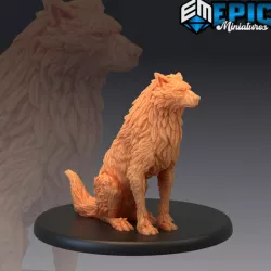 $3.90Winter Wolf Sitting / Dire Wolf / Forest Monster Encounter