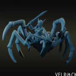 $5.00Arachnid Elf with Swords, Polearm, and Longbow