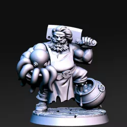 $5.00Badolff - Dwarf Chef - 32mm - DnD -