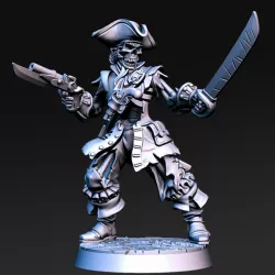 $5.00Billy the Bone- Pirate Skeleton - 32mm - DnD