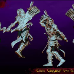 $5.00Ebon Greyleaf- Wood Elf Ranger tabletop miniature 32mm Perfect for D&D, Pathfinder and Tabletop RPG's