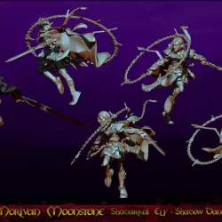 $5.00Morivan Moonstone Shadar Kai Elf Rogue Assassin tabletop miniature 32mm Perfect for D&D, Pathfinder and Tabletop RPG's