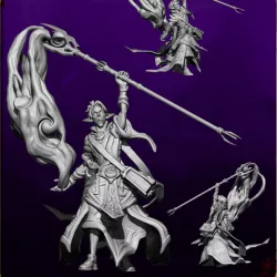 $5.00Ture'Hin Guldar Sun Elf Wizard tabletop miniature 32mm Perfect for D&D, Pathfinder and Tabletop RPG's