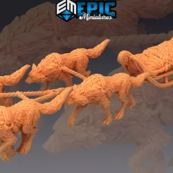 $5.90Wolf Sled / Dire Wolf / Winter Arctic Snow Ice Mount