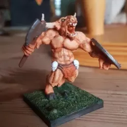 Attacking Minotaur with axe