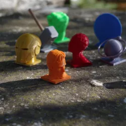 Avengers pawns - Hulk, Dr Strange, Spiderman, Ironman, Blackpanther
