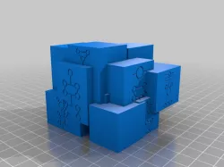 blocky wargaming terrain with runes