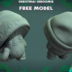 Christmas Shroomie Miniature - pre-supported
