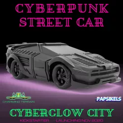 CyberGlow City Cyberpunk Street Car