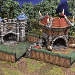Dice BattleFields - Human Castle & Orcish Tower (Modular dice tower + tray)