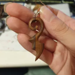 Dragon Wing Earring, scanned