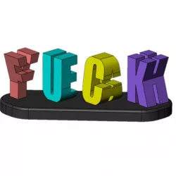 F yeah anamorphic illusion text