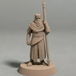 FREE – Night’s Cult soldier with spear pose 1 miniature – STL file