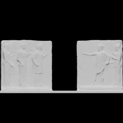 Hermes and the Kharites, known as “Reliefs from the passage of the Theoroi”