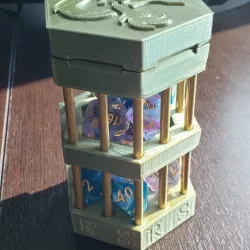 Hexagonal Dice Jail with logo