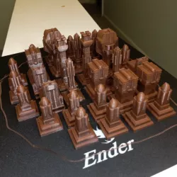 Jogo de Xadrez Goianese / Art Deco Chess Set