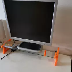 Monitor Stand (DIY IKEA BESTA Glass Shelf)
