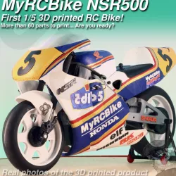 MyRCBike NSR500, First 1/5 3D Printed Hobby Level RC Bike