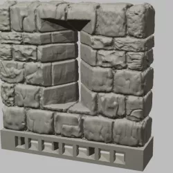OpenForge Dungeon Stone Separate Wall Arrow Slits