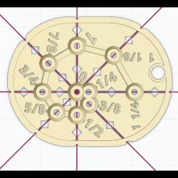 Optical Center Punch & Hole Ruler (using 8D Nails)