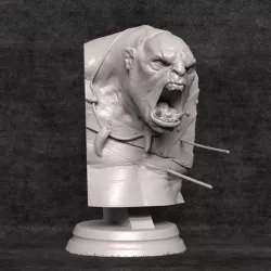 Orc Berserker Bust - Presupported