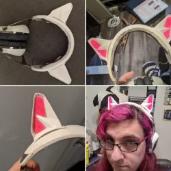 Polygonal cat ears for V-Moda headphones