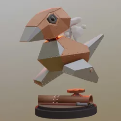 Porygon (Steampunk style) miniature