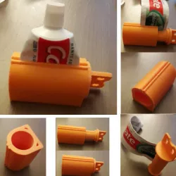 pousse tube dentifrice avec molette large adapté handicap de préhension