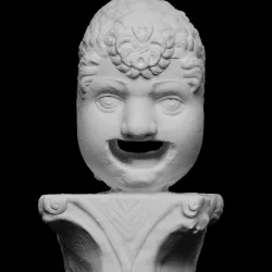 Rain Spout in the Form of a Mask
