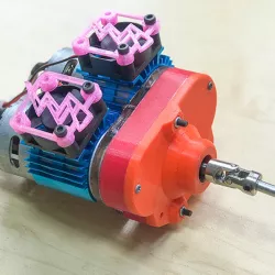 RC GearBox Doublemotor 550 gear metal