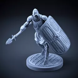 Skeleton - Heavy Infantry - Spear + Square Shield - Attacking Pose