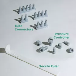 Spirulina Cultivation Tools - Tube Connector + Secchi Ruler
