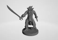 Tabaxi Pirate / Rogue / Swashbuckler with Cutlass