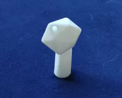 Triangle key for yellow trash bin