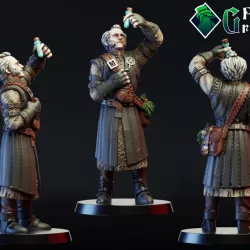 Vampire and alchemist. Tabletop miniature