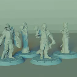 Vampire Lords and Ladies Set, 4 Miniatures, Dungeons and Dragons !FREE!