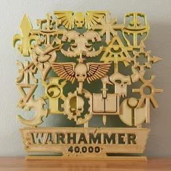 Warhammer 40K factions artwork ornament