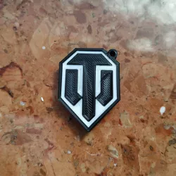 world of tanks (logo) keychain