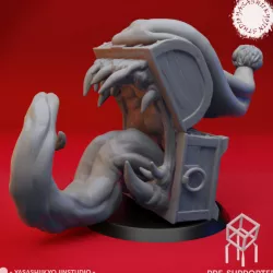 $1.99Mimic - Toothy Christmas Chest - Tabletop Miniature (Pre-Supported)