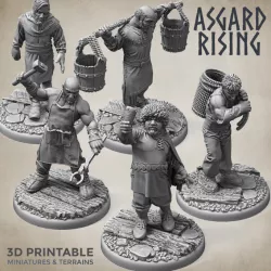 $10.005 x Male Villagers Townsfolk Presupported
