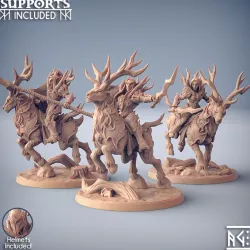 $10.00Sylvan Stag Riders - 3 Modular Units with mounts