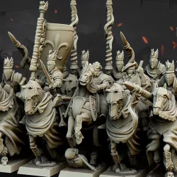 $10.20Medieval Heavy Cavalry Command Group - Highlands Miniatures