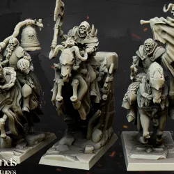 $10.20Undead Dark Knight Command Group - Highlands Miniatures