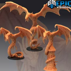 $10.90Hunting Horror Set / Flying Serpent / Lovecraft Entity / Winged Monster / Cosmic Fantasy Collection