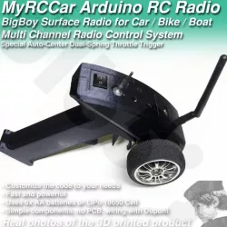 $16.33MyRCCar Arduino Surface Radio for RC Car / Bike / Boat. "BigBoy" Multi Channel Radio Control System, including Transmitter and Receiver