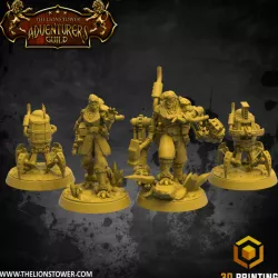 $16.5032mm scale Artificer Team with Spider Drones (including pre-supported)